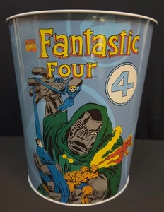 FANTASTIC FOUR MARVEL CESTA DE BASURA METÁLICA CUBO DE BASURA - Imagen 1 de 7