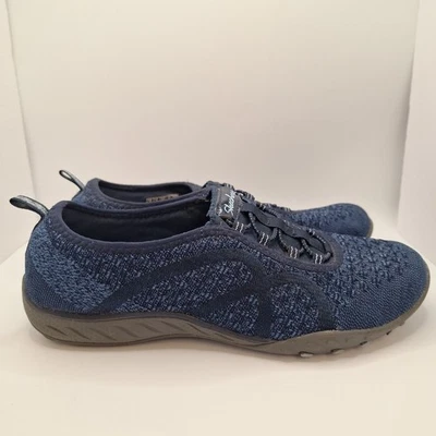 Tenis para correr Skechers Breathe Easy Infi Knity azules talla 8 sin cordones para mujer Foto 1 de 4