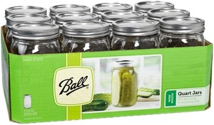 Ball(R) Wide Mouth Mason Canning Jars 12/Pkg-Quart, 32oz 67000 - Picture 1 of 3