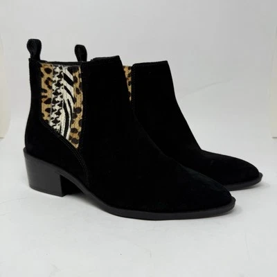 Crown Vintage Shoes Womens Size 8.5 M Tolana Real Cow Hair Fur Ankle Boots - Image 1 of 4