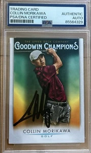 Collin Morikawa Signed Autographed UD Goodwin Champions Card Golf PSA/DNA - Picture 1 of 2
