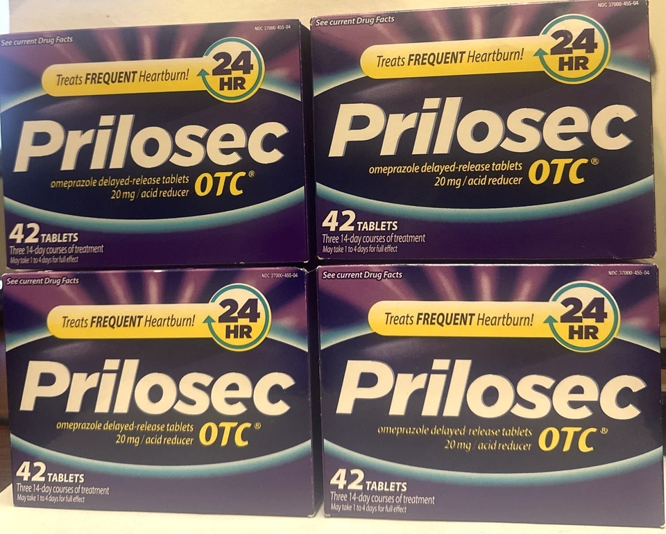 Prilosec trata la acidez estomacal frecuente, 4 paquetes (42 tabletas cada uno) caducidad: 02/2026 Foto 1 de 1