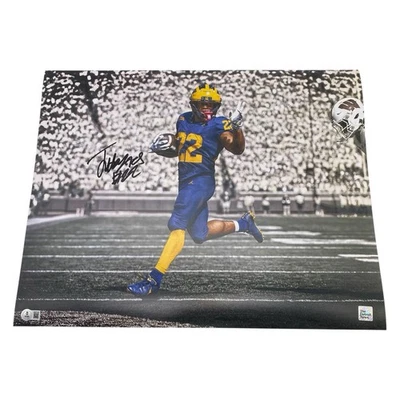 Justice Haynes #22 Signed Michigan Wolverines 16x20 Photo Beckett Certified - Image 1 of 2