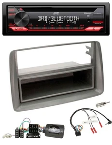 JVC CD DAB USB Bluetooth Lenkrad Autoradio für Fiat Panda 169 2007-2012 grau - Bild 1 von 9