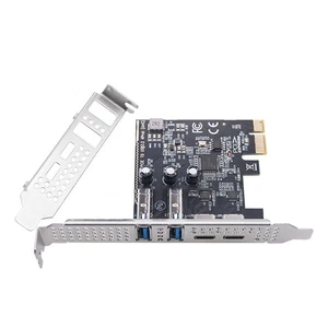 PCI-E auf USB 3.2 Erweiterungskarte 5Gbps PCIE Kartenadapter 2xTyp-C Port+21830 - Afbeelding 1 van 6
