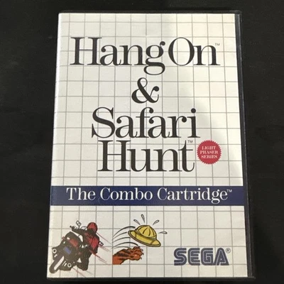 Hang On/Safari Hunt (Sega Master System SMS) CIB - Tested Mint - Image 1 of 4