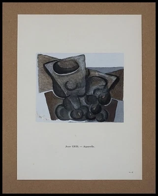 Juan GRIS : Composition cubiste, lithographie en pochoir 1929 - Photo 1/4