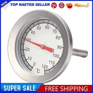 BBQ Smoke Grill Thermometer 0-120 Celsius Stainless Steel Baking Oven Temp Gauge