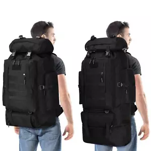 100L Hiking Camping Backpack Extra Large Molle Rucksack Mens Outdoor Luggage Bag - Picture 1 of 10