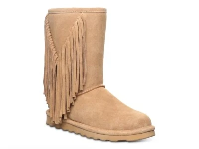 Bearpaw ботинки CHERILYN замши бахрома загрузки NeverWet ICED кофе размер 11 - Изображение 1 из 4