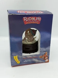 VTG Rudolph Reindeer Misfit Toys Musical Snow Globe Enesco Christmas Hermes - Picture 1 of 4