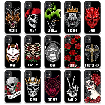 Personalised Case For Boys iPhone 12 Pro 11 Xr Se 8 Plus With Name Hard Cover - Image 1 of 4