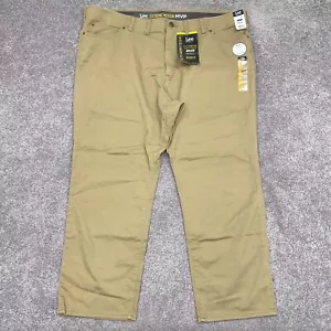 Lee Extreme Motion MVP Pants Men's 50X30 Oscar Khaki Relaxed Fit Straight Leg - Picture 1 of 8
