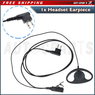 New D Headset Ear Piece with PTT MIC For Motorola CP200 GP68 GP300 High Quality - Image 1 of 4