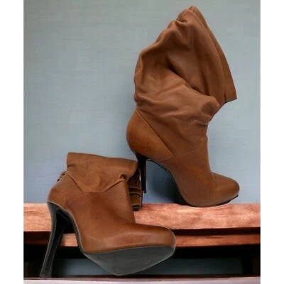 botas stiletto steve madden envoy marrom meia panturrilha 7,5M - Imagem 1 de 4