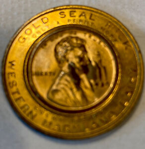 1939 encased wheat cent gold seal milk only a penny more western md dairy