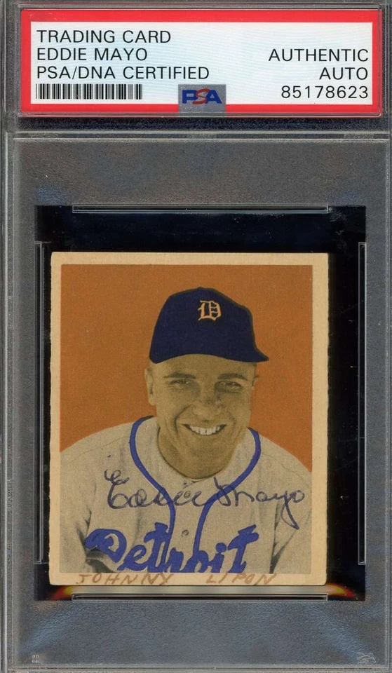 Eddie Mayo PSA DNA Signed 1949 Bowman Autograph - Image 1 of 1