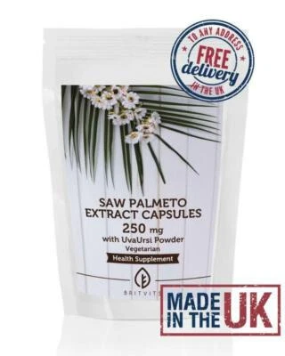 Saw Palmetto 250mg Uva Ursi Extract Capsules BritVits GB - Image 1 of 3