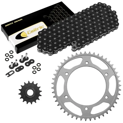 Black O-Ring Drive Chain & Sprocket Kit for Husqvarna 650Tr Strada Terra 13 14 Foto 1 de 4