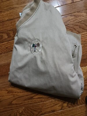 Outer Banks Golf Pullover Mens L Black Nylon Zip Pockets VNeck Tan Thorn Spring - Image 1 of 4