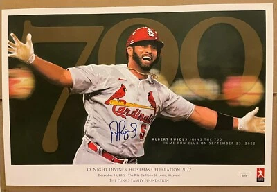 Albert Pujols Family Foundation Autographed Signed 2022 Night Divine 700 JSA COA - Image 1 of 3
