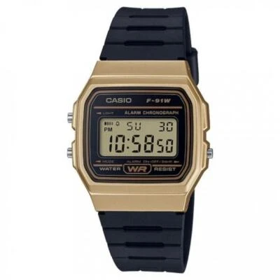 Casio F-91WM-9A Gold & Black Multi-Function Unisex Digital Watch - image 1 of 3