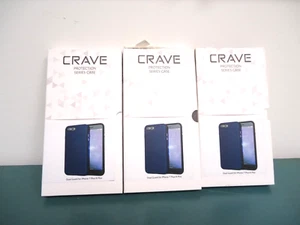 LOT OF 3 - CRAVE Protection Series iPhone 8 Plus Cases Blue - Picture 1 of 9