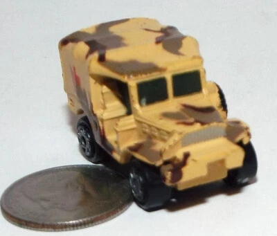 Small Micro Machine WWII type M-37 Weapons Carrier Desert Camouflage & Red Cross - Image 1 of 4
