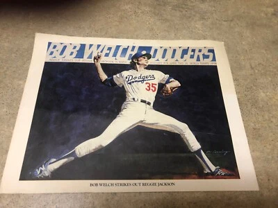 Bob Welch L. A. Dodgers Strikes Out Reggie Jackson 1978 - Image 1 of 2