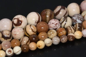 Natürliche Australien Zebra Jaspis Klasse AAA Rund Lose Perlen 4/6/8-9/10/12/15-16 mm - Bild 1 von 15