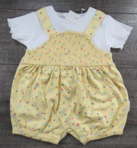 Baby Girl Clothes New Vintage Gymboree Layette Spring Safari Romper Outfit - Picture 1 of 3