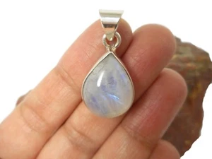 COLGANTE DE PIEDRAS PRECIOSAS 925 PIEDRA LUNAR del Himalaya - Imagen 1 de 6