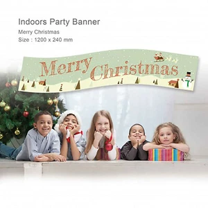 Fiesta de Navidad Navidad muñeco de nieve decoraciones fiesta pancarta estilo personalizado - Imagen 1 de 6