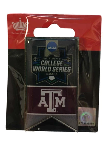 Texas A&M Aggies 2017 Men's CWS College World Series Banner Lapel Pin Cover