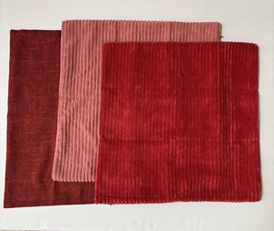 3 Pack Pillow Cover Cushion Cases 18" Square 20" Square Red & Pink E1-737 - Picture 1 of 5