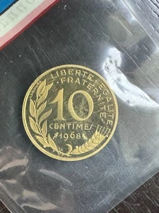 Veme République - 10 centimes Marianne piefort 1968 - 500 ex - Imagen 1 de 2