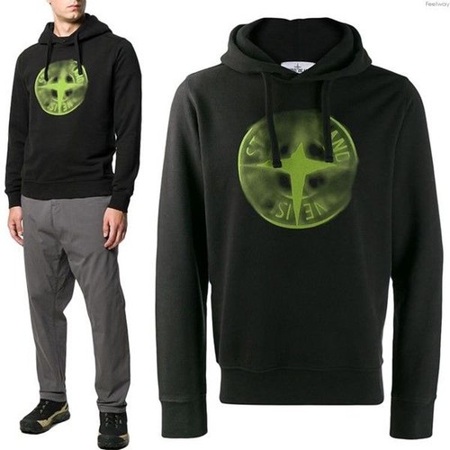 Felpa con cappuccio Stone Island stampa logo 24333974