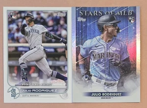 (2) Julio Rodriguez 2022 Topps Rookie RC LOT Update Debut #US97 + Stars Of MLB - Picture 1 of 2