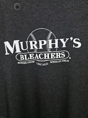 Murphys Bleachers Across From Wrigley Chicago NWT Xl Mens Gray Graphic Logo Tee - Image 1 of 4