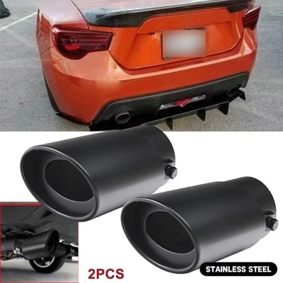 2PC For Scion tC xB FR-S Rear Exhaust Pipe Tail Tip Muffler Round Accessories Foto 1 de 4