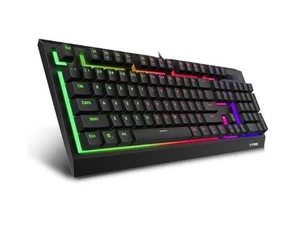 Rapoo V52s Wired Usb Qwerty English Black Membrane Gaming Keyboard - Picture 1 of 1