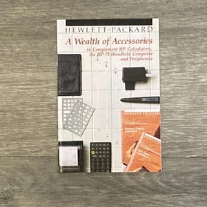 Folleto de accesorios para calculadora Hewlett Packard HP de colección - Imagen 1 de 1