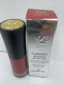 Lápiz labial semi mate Lancome L'Absolu Rouge Drama Ink ~ 888 French Idol .20 fl oz - Imagen 1 de 4