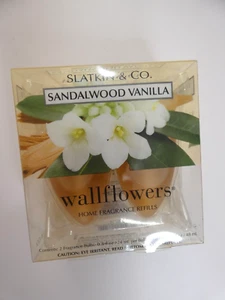 Slatkin & Co Sandalwood Vanilla Wallflowers Home Fragrance Refills Pack of 2 New - Picture 1 of 4