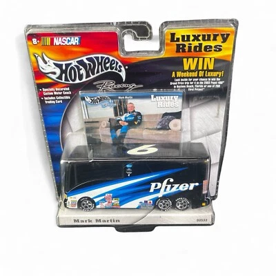 Autobús Mark Martin Pfizer nuevo sellado Mattel Hot Wheels carreras paseos de lujo #6 Foto 1 de 4