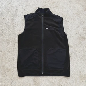 Figs On Shift Vest Mens Large Medical Nurse Doctor Uniform Fleece Black Pockets - Picture 1 of 10