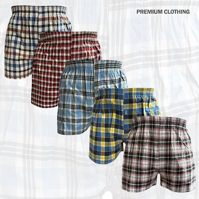 PACK DE 6 CALZONCILLOS BOXER TEJIDOS de algodón para hombre sueltos ropa interior calzoncillos anti sudor M-5XL Foto 1 de 4