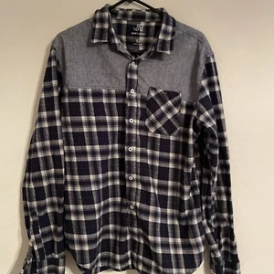 JACK THREADS Flannel Shirt Men's XL Black Gray Western Country Fall - Good - Picture 1 of 10