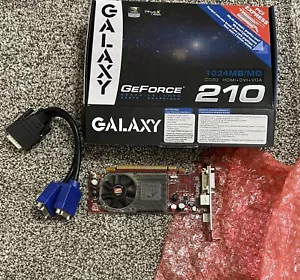 Galaxy Nvidia Geforce 210 1GB DDR2 Video Graphics Card PCI-E HDMI VGA DVI - Picture 1 of 2