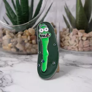 Rick and Morty Pickle Rick Pin Indge | Rick and Morty Solapa Pin Insignia Mochila - Imagen 1 de 4